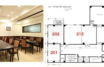 大阪コロナホテル 宴会場 「201 / 203」