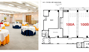 大阪コロナホテル 宴会場 「100ABC」